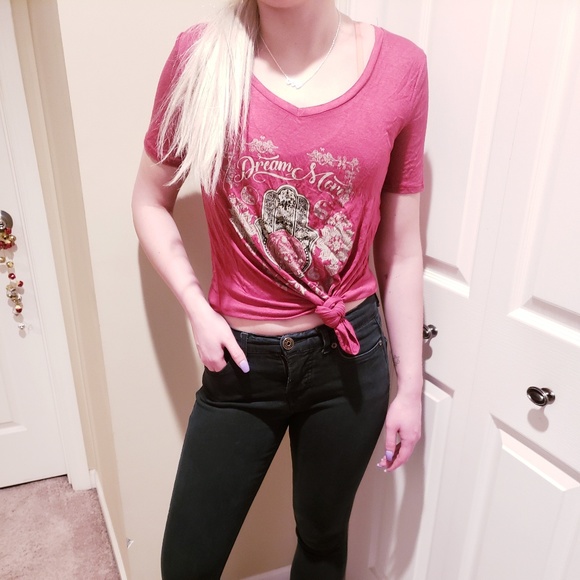 Rue21 Flowy Cranberry Top - Picture 2 of 6